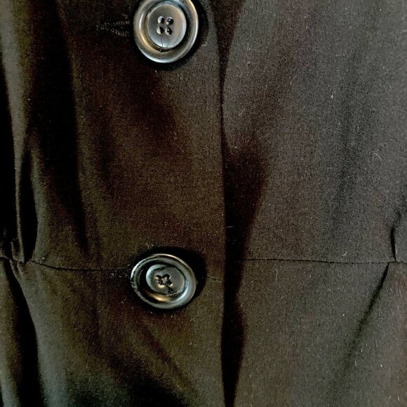 WD NY Women’s  Empire 3-Button Collared  Crop Black Blazer Lined Jacket Size 10 - Picture 5 of 10